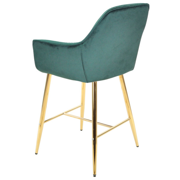 Полубарный стул Onder Mebli CHIC BAR 65-GD Зеленый PH-602 Бархат-3