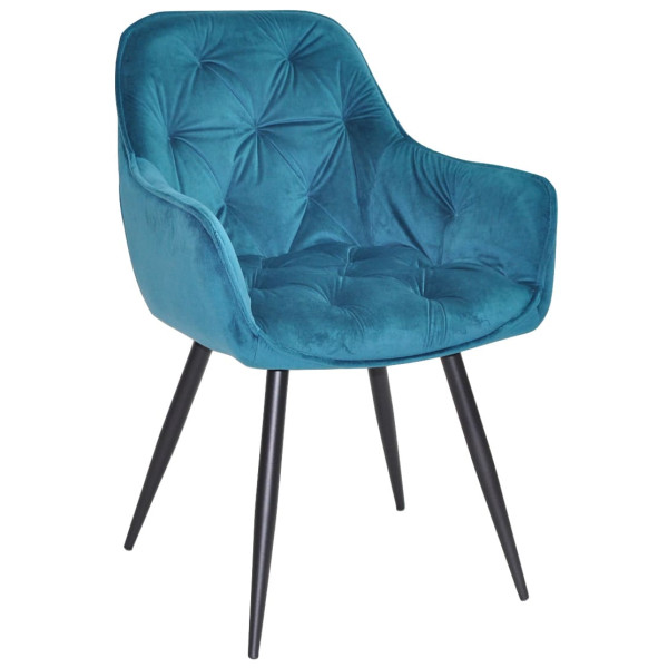Стілець Onder Mebli CHIC BK Бірюза PH-612 Оксамит-0