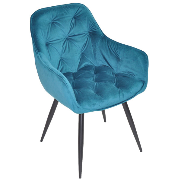Стілець Onder Mebli CHIC BK Бірюза PH-612 Оксамит-1