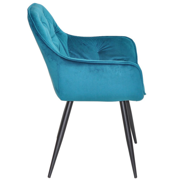 Стілець Onder Mebli CHIC BK Бірюза PH-612 Оксамит-3