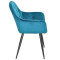 Стілець Onder Mebli CHIC BK Бірюза PH-612 Оксамит-3-thumb
