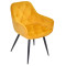 Стілець Onder Mebli CHIC BK Жовтий PH-605 Оксамит-1-thumb