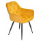 Стілець Onder Mebli CHIC BK Жовтий PH-605 Оксамит-2-thumb