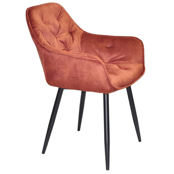 Стілець Onder Mebli CHIC BK Кориця OR-862 Оксамит-2
