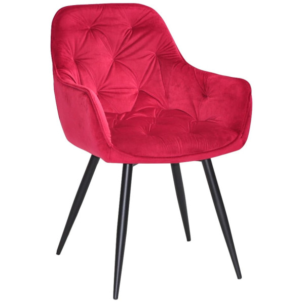 Стілець Onder Mebli CHIC BK Червоний PH-611 Оксамит-0