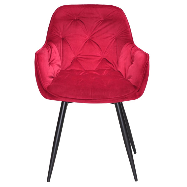 Стілець Onder Mebli CHIC BK Червоний PH-611 Оксамит-1
