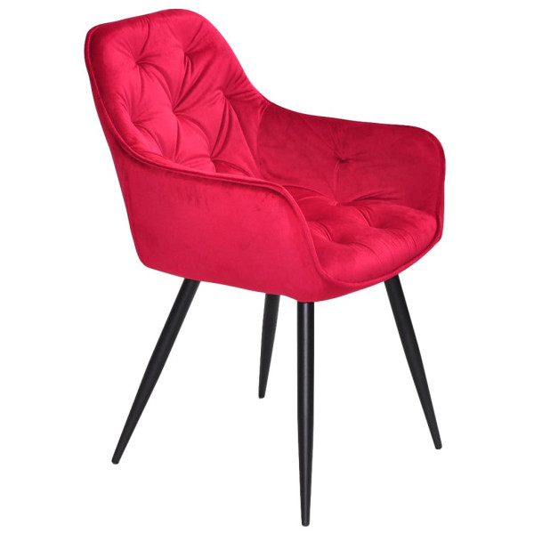 Стілець Onder Mebli CHIC BK Червоний PH-611 Оксамит-2