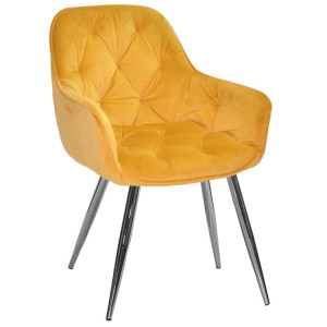 Стілець Onder Mebli CHIC CH Жовтий PH-605 Оксамит