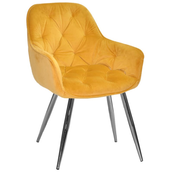 Стул Onder Mebli CHIC CH Желтый PH-605 Бархат-0