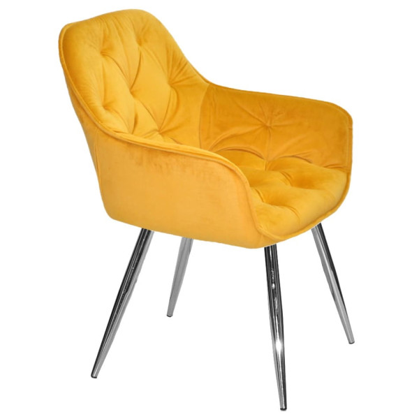 Стул Onder Mebli CHIC CH Желтый PH-605 Бархат-1