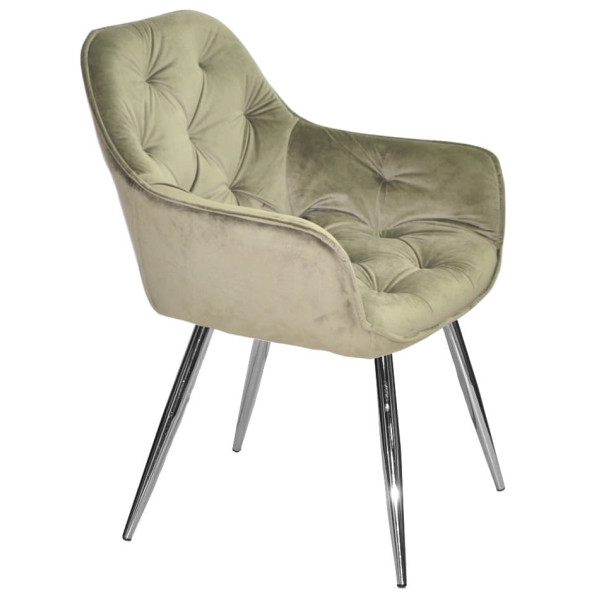 Стілець Onder Mebli CHIC CH Оливковий PHL-401 Оксамит-1