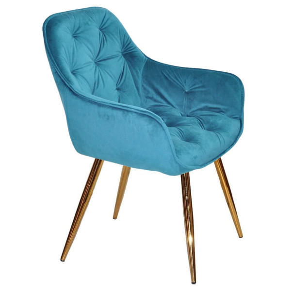 Стул Onder Mebli CHIC GD Бирюза PH-612 Бархат-1