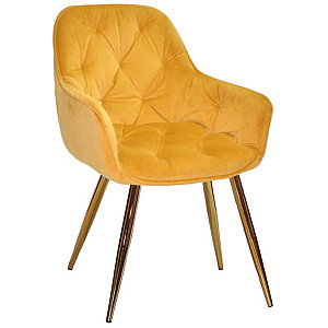 Стул Onder Mebli CHIC GD Желтый PH-605 Бархат