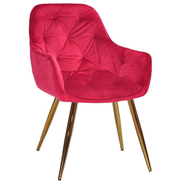 Стілець Onder Mebli CHIC GD Червоний PH-611 Оксамит-0
