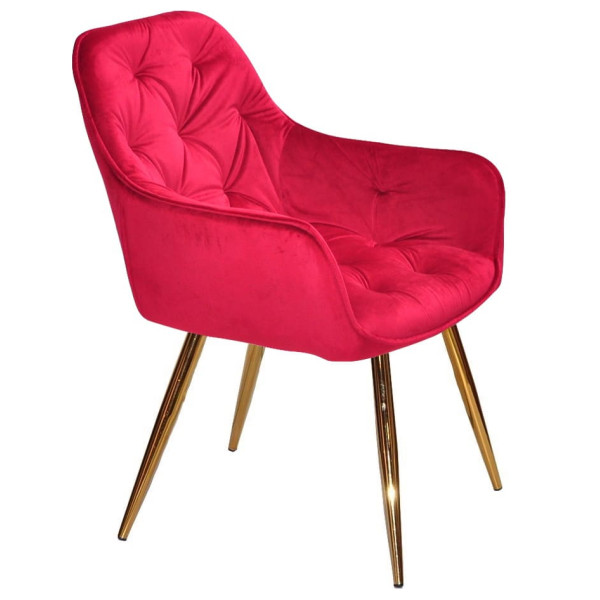 Стілець Onder Mebli CHIC GD Червоний PH-611 Оксамит-1