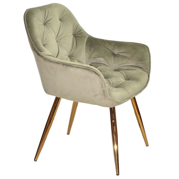 Стілець Onder Mebli CHIC GD Оливковий PHL-401 Оксамит-1