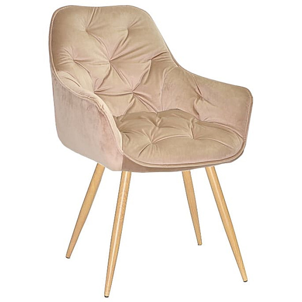 Стул Onder Mebli CHIC WD Бежевый PH-604 Бархат-0
