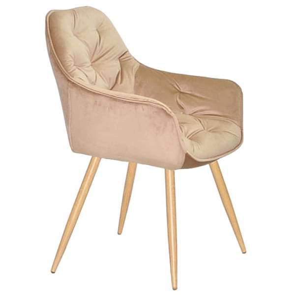 Стул Onder Mebli CHIC WD Бежевый PH-604 Бархат-1