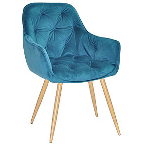 Стілець Onder Mebli CHIC WD Бірюза PH-612 Оксамит