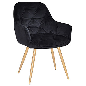 Стілець Onder Mebli CHIC WD Чорний PH-606 Оксамит
