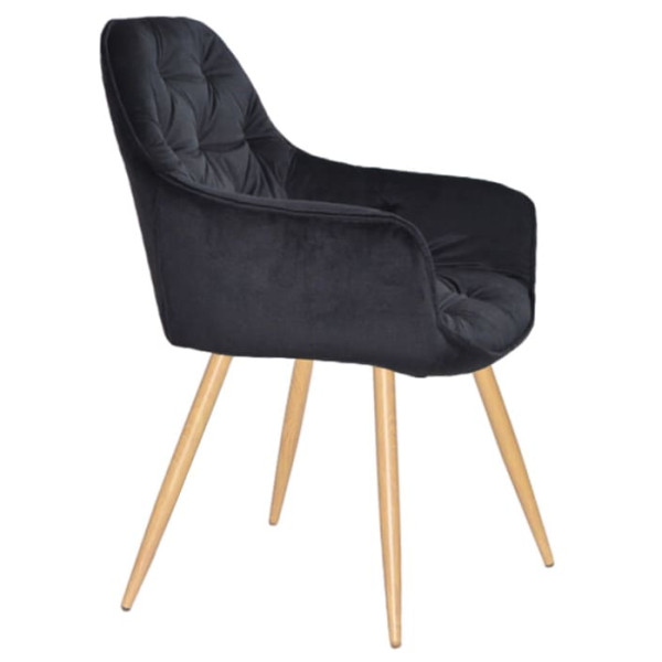 Стул Onder Mebli CHIC WD Черный PH-606 Бархат-2