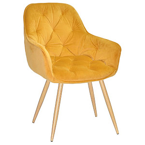 Стілець Onder Mebli CHIC WD Жовтий PH-605 Оксамит