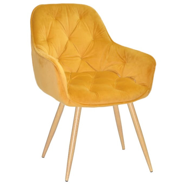 Стул Onder Mebli CHIC WD Желтый PH-605 Бархат-0