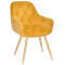 Стул Onder Mebli CHIC WD Желтый PH-605 Бархат-0-thumb