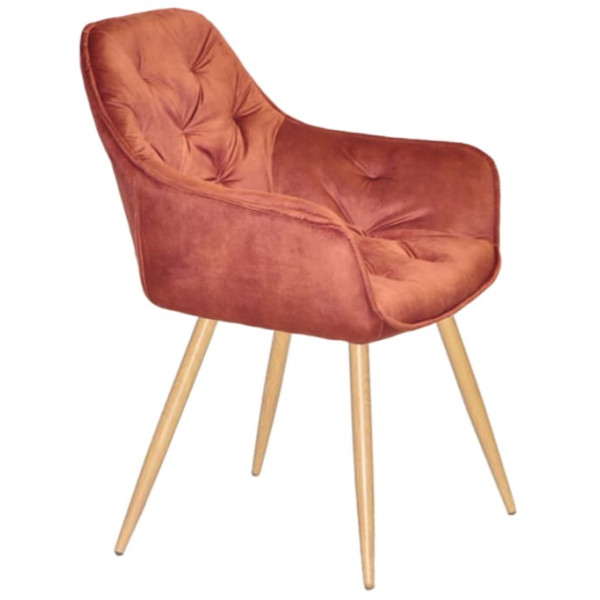 Стілець Onder Mebli CHIC WD Кориця OR-862 Оксамит-1