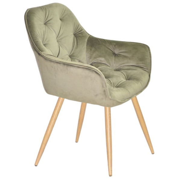 Стілець Onder Mebli CHIC WD Оливковий PHL-401 Оксамит-1