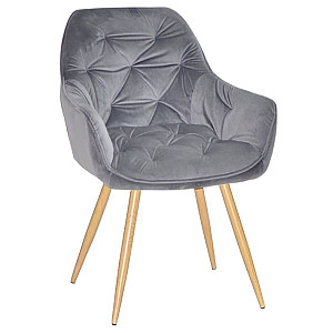 Стілець Onder Mebli CHIC WD Сірий PH-601 Оксамит