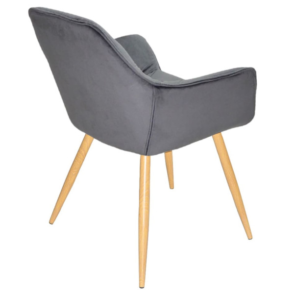 Стілець Onder Mebli CHIC WD Сірий PH-601 Оксамит-3