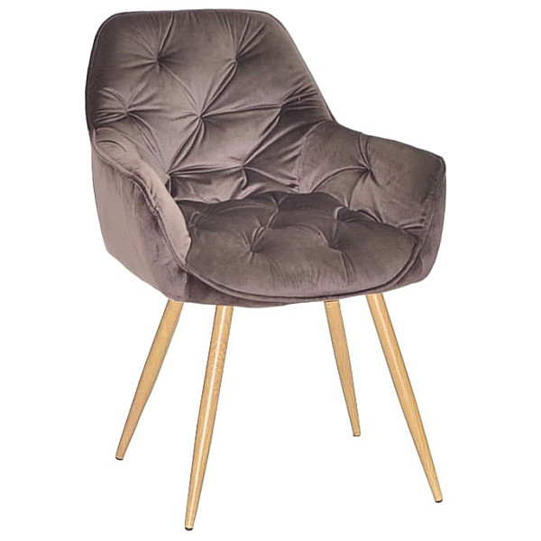 Стілець Onder Mebli CHIC WD Шоколад PH-608 Оксамит-0