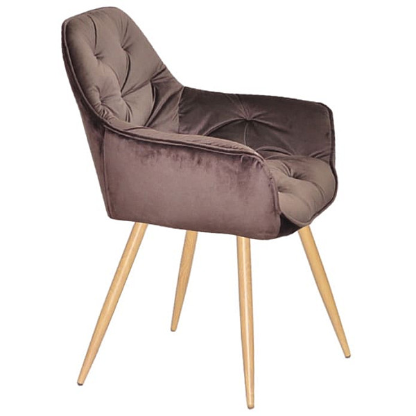 Стілець Onder Mebli CHIC WD Шоколад PH-608 Оксамит-2