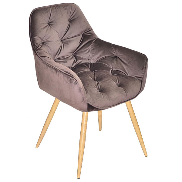 Стілець Onder Mebli CHIC WD Шоколад PH-608 Оксамит-1