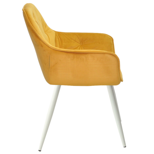 Стул Onder Mebli CHIC WT Желтый PH-605 Бархат-1