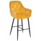 Барний стілець Onder Mebli CHIC BAR 75-BK Жовтий PH-605 Оксамит-0-thumb
