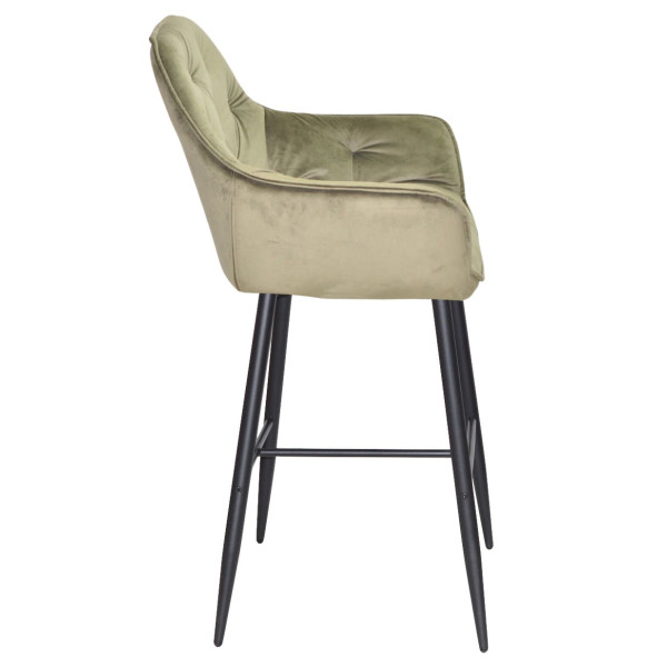 Барный стул Onder Mebli CHIC BAR 75-BK Олива PHL-401 Бархат-2