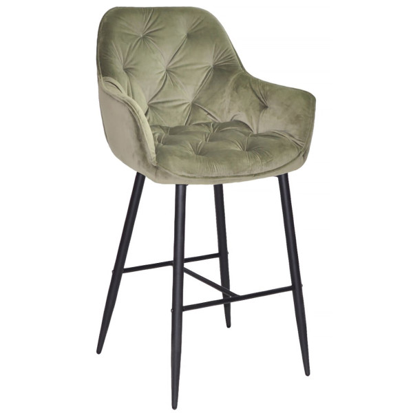 Барный стул Onder Mebli CHIC BAR 75-BK Олива PHL-401 Бархат-0