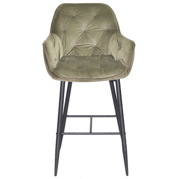Барный стул Onder Mebli CHIC BAR 75-BK Олива PHL-401 Бархат-1