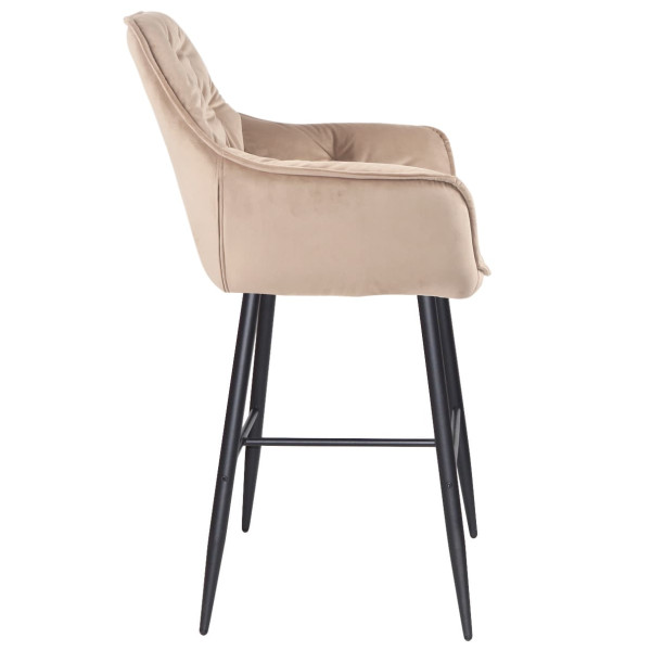 Барний стілець Onder Mebli CHIC BAR 75-BK Бежевий OR-851 Оксамит-2