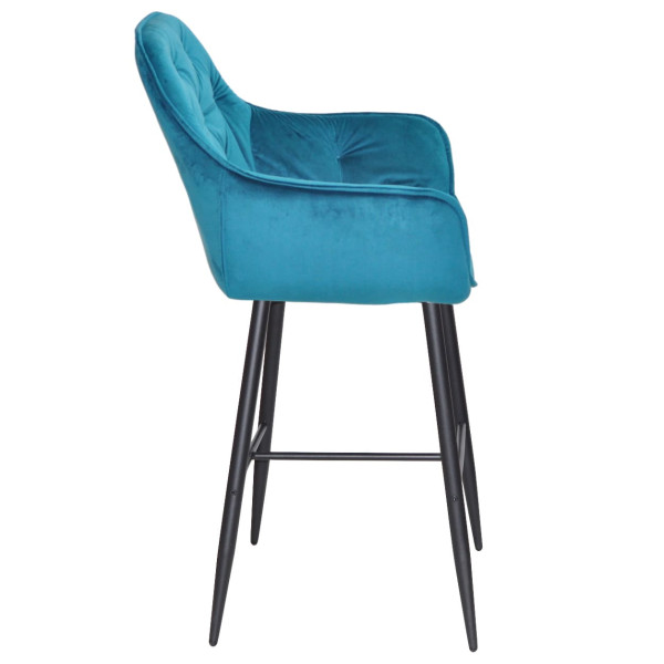 Барный стул Onder Mebli CHIC BAR 75-BK Бирюза PH-612 Бархат-2