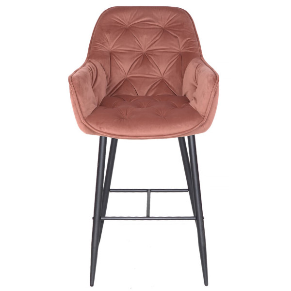 Барний стілець Onder Mebli CHIC BAR 75-BK Фрез PH-603 Оксамит-1