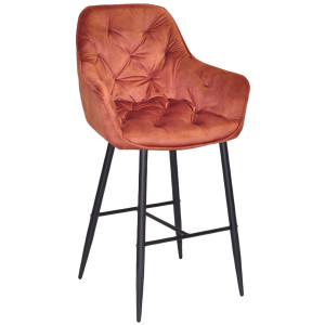 Барный стул Onder Mebli CHIC BAR 75-BK Корица OR-862 Бархат