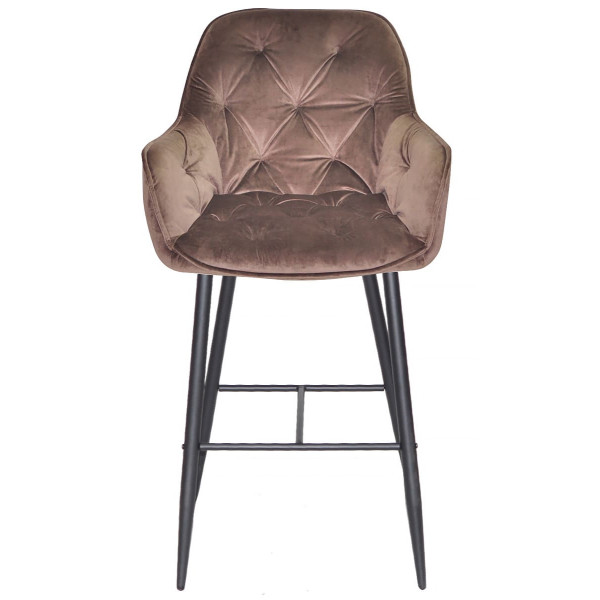 Барний стілець Onder Mebli CHIC BAR 75-BK Коричневий PHL-402 Оксамит-1