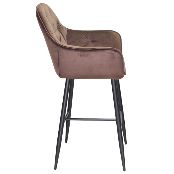 Барний стілець Onder Mebli CHIC BAR 75-BK Коричневий PHL-402 Оксамит-2