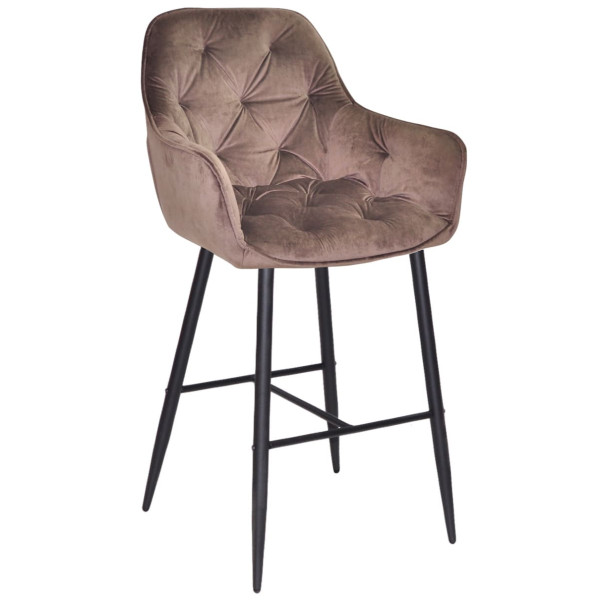 Барний стілець Onder Mebli CHIC BAR 75-BK Коричневий PHL-402 Оксамит-0