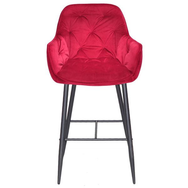 Барный стул Onder Mebli CHIC BAR 75-BK Красный PH-611 Бархат-1