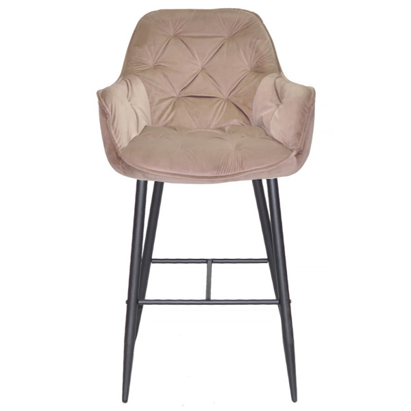 Барний стілець Onder Mebli CHIC BAR 75-BK Мокко PH-610 Оксамит-1