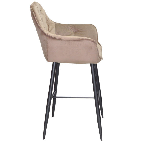 Барний стілець Onder Mebli CHIC BAR 75-BK Мокко PH-610 Оксамит-2